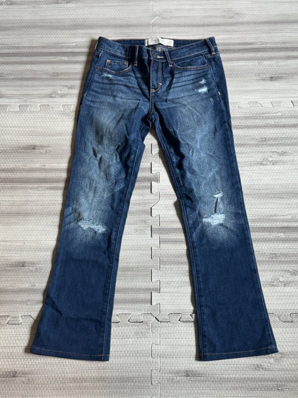 Abercrombie & Fitch Women's A&F Distressed Skinny Bootcut Jeans